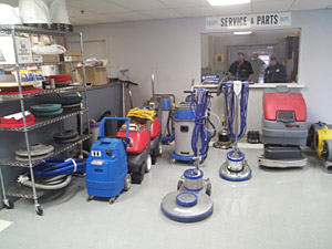 Cleaning equipment maintenance and repair services